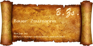 Bauer Zsuzsanna névjegykártya