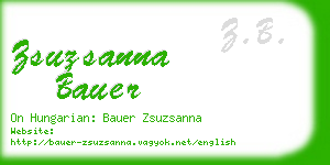 zsuzsanna bauer business card